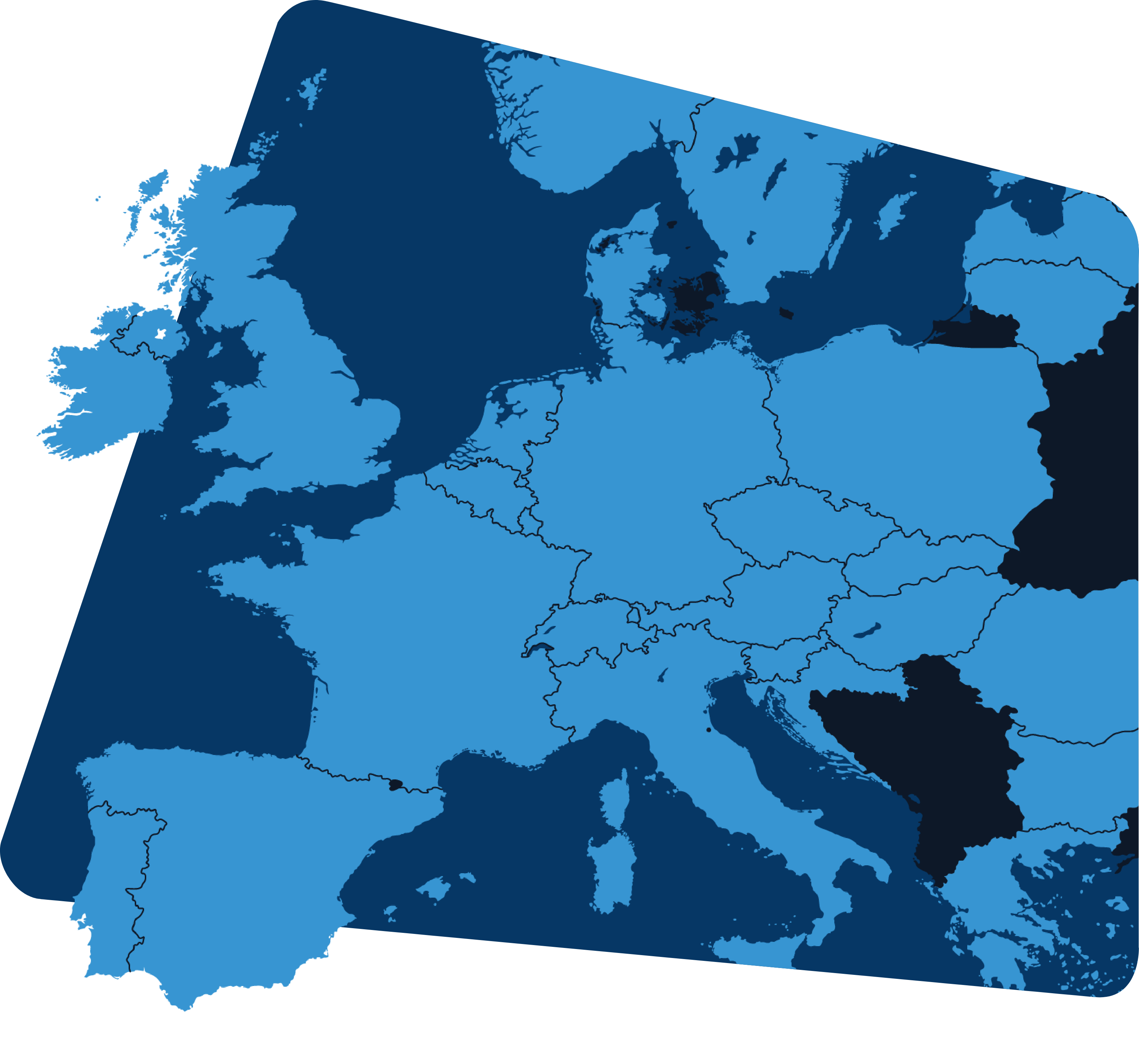 Europe zone map