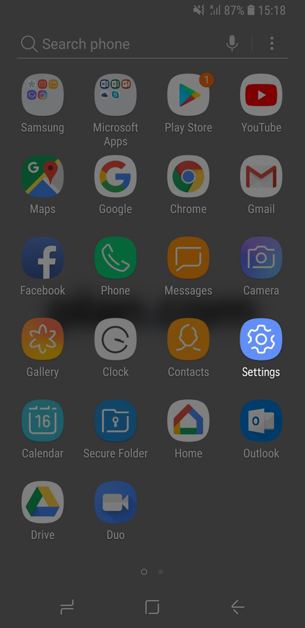 First step of calling using Wi-FI
